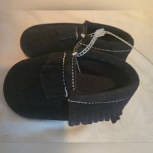 Baby Black Moccasins